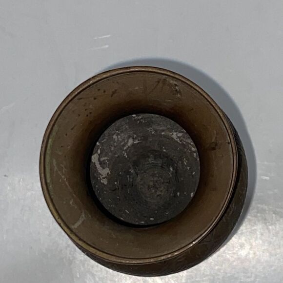 Antiedad 54y Messag Engraved Vase  Uit India - Picture 6 of 15